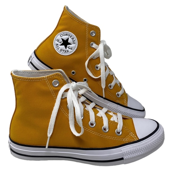Converse Chuck Taylor High Top Shoe Canvas Orange For Women Casual Skate A09970C - Picture 1 of 10